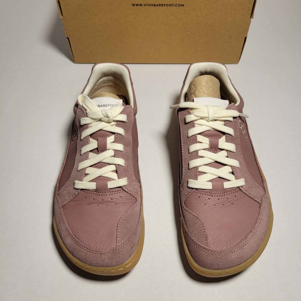 Vivobarefoot Womens Gobi II Premium Leather Sneaker in Twilight Mauve - Picture 2 of 14